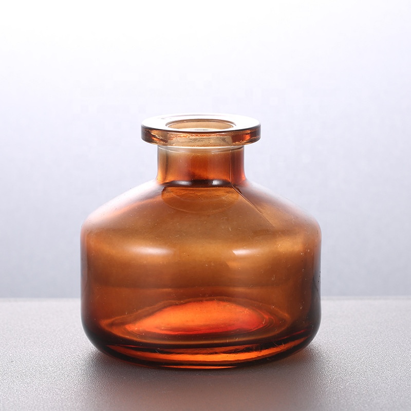 3oz Empty Wide Mouth Clear Frosted Brown Perfume Bottle