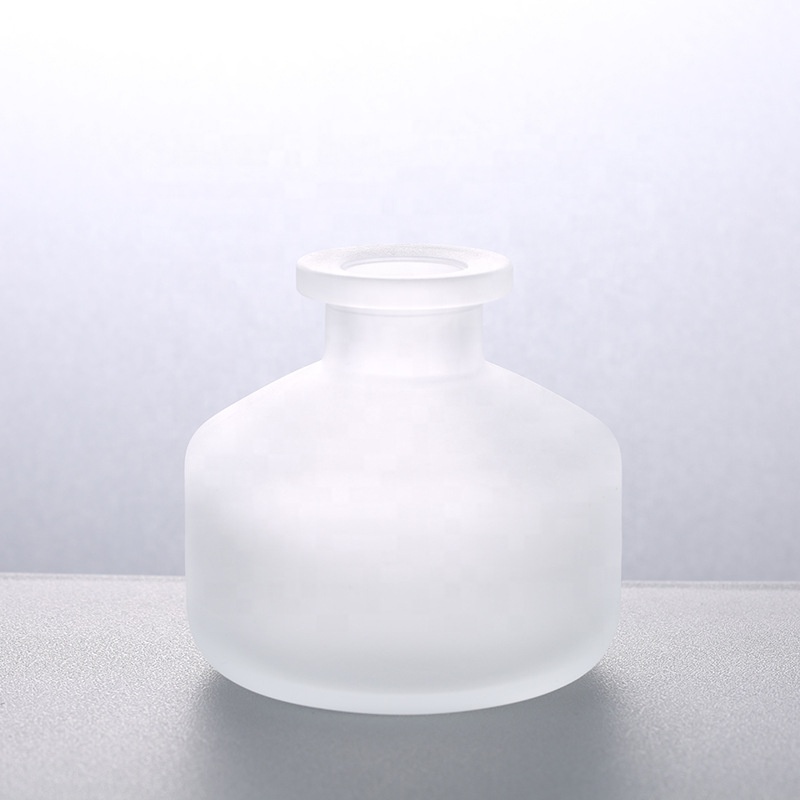 3oz Empty Wide Mouth Clear Frosted Brown Perfume Bottle