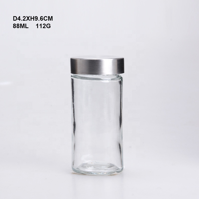 3oz Mini Glass Spice Jar with Bamboo Lid