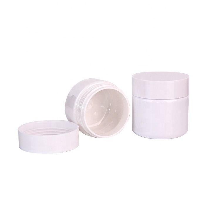 3oz PP white cream container plastic cream jar with screw cap