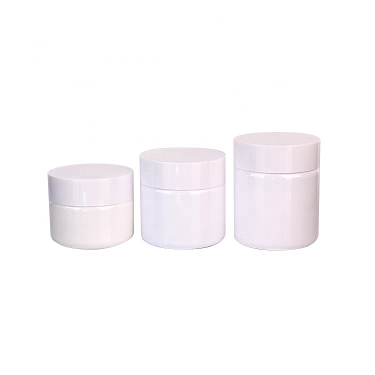 3oz PP white cream container plastic cream jar with screw cap