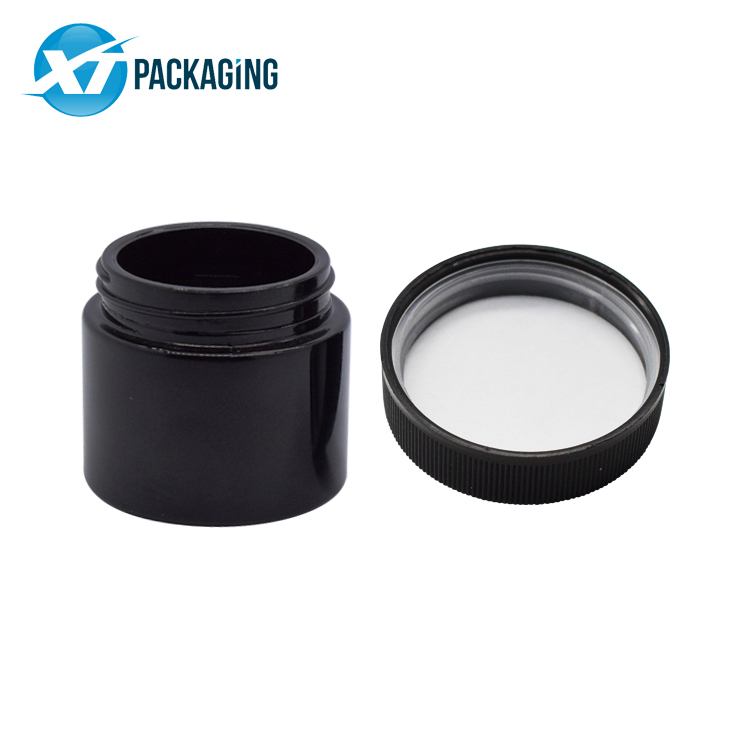 3oz child proof container glass jar manufacturer hemp storage jar CBD oil weed jars