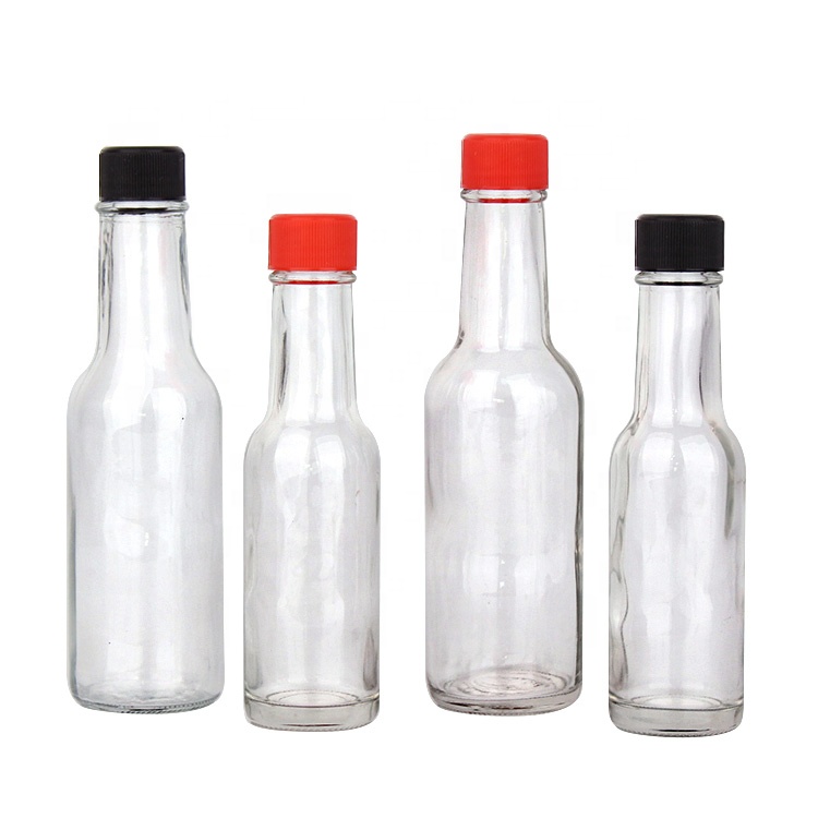 3oz glass dressing bottle sauce packaging bottle with plastic lids