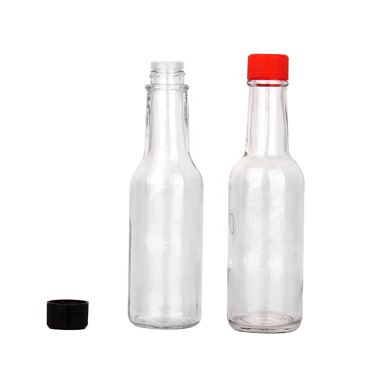 3oz glass dressing bottle sauce packaging bottle with plastic lids