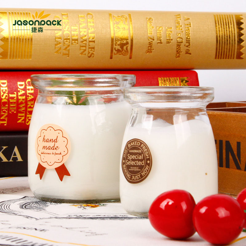3oz storage sauce coconut milk yogurt pudding glass jar 100ml with cork lid cap