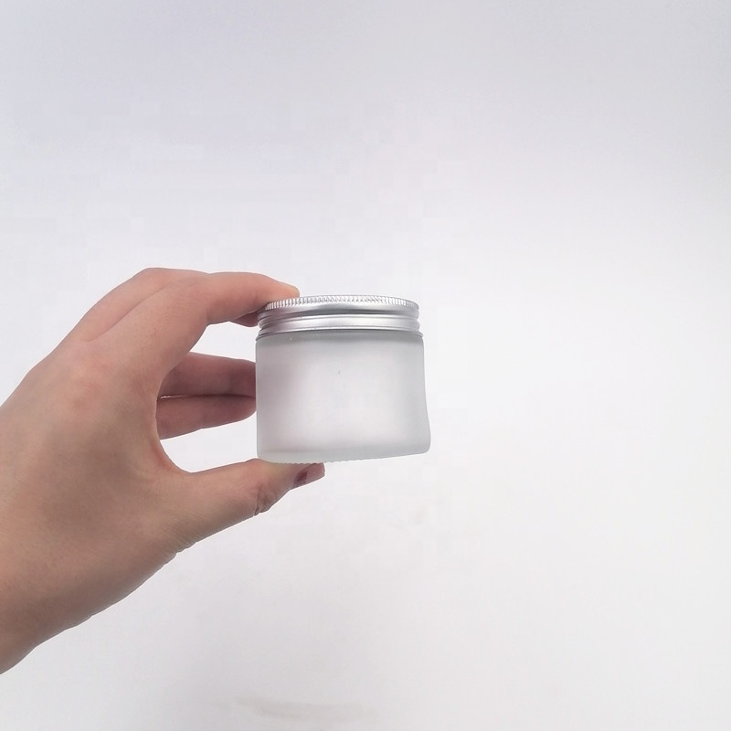 3oz90ml mist matte skin cream bottle 60ml frost round glass jar weeds herbs black white smooth plastic screw silver aluminum lid