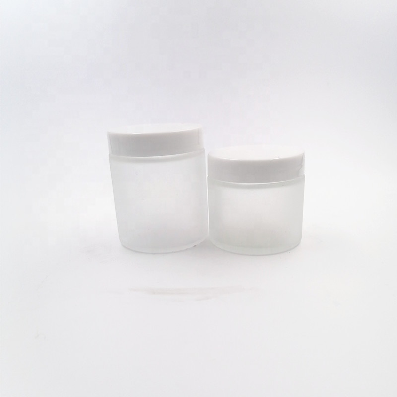 3oz90ml mist matte skin cream bottle 60ml frost round glass jar weeds herbs black white smooth plastic screw silver aluminum lid