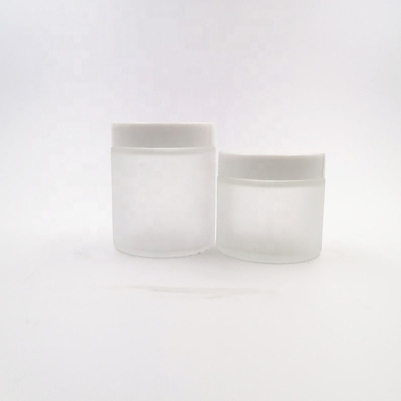 3oz90ml mist matte skin cream bottle 60ml frost round glass jar weeds herbs black white smooth plastic screw silver aluminum lid