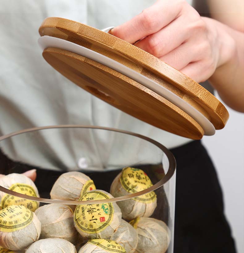 4.5L 5L 6L 7.5L 10L 15L 20L Large Capacity Heat Resistant Glass Jars With Bamboo Lids For Pharmacist Herbs Tea Kitchen Spice