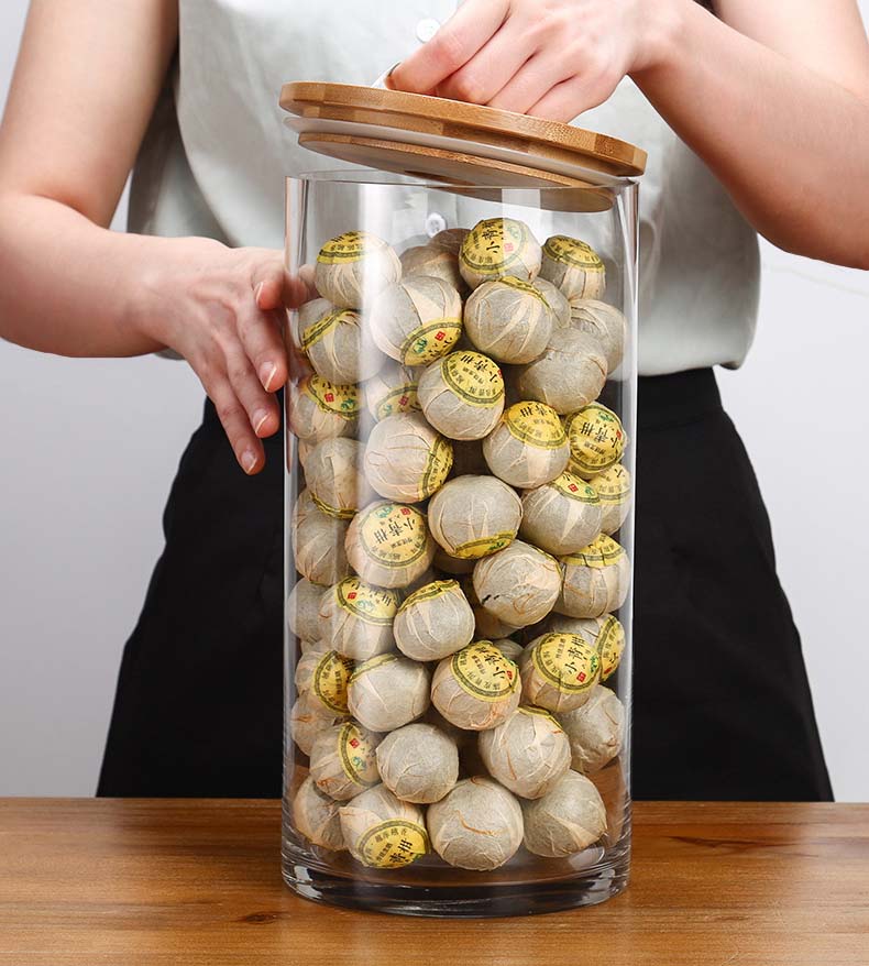 4.5L 5L 6L 7.5L 10L 15L 20L Large Capacity Heat Resistant Glass Jars With Bamboo Lids For Pharmacist Herbs Tea Kitchen Spice