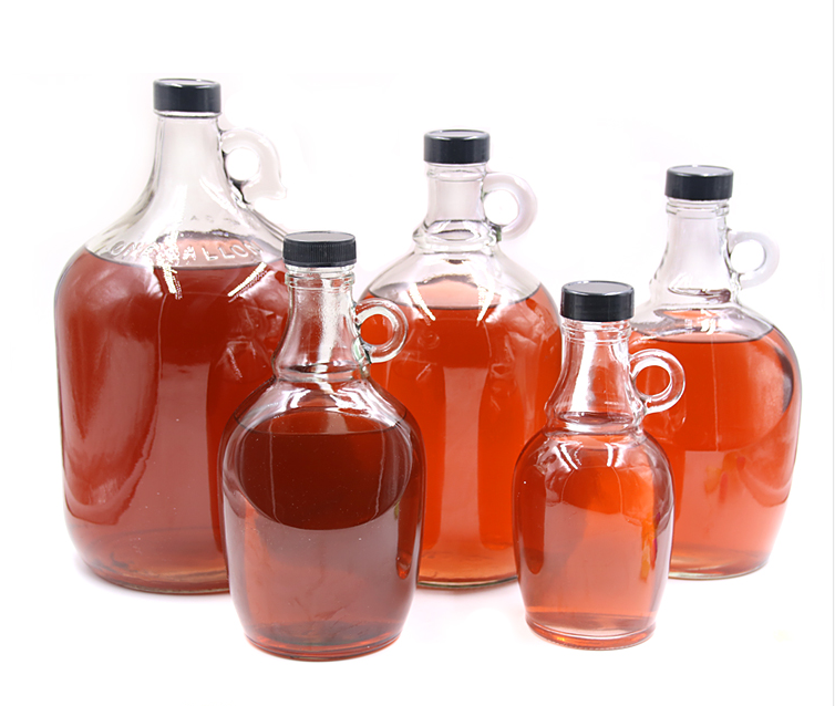4 Liter Amber Glass Beer Growler California Wine Bottle Sealed storage glass wine jars With Aluminum Lid