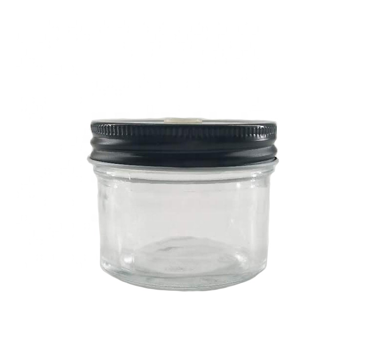 4 OUNCE regular mouth glass jelly mason jars with lids and bands
