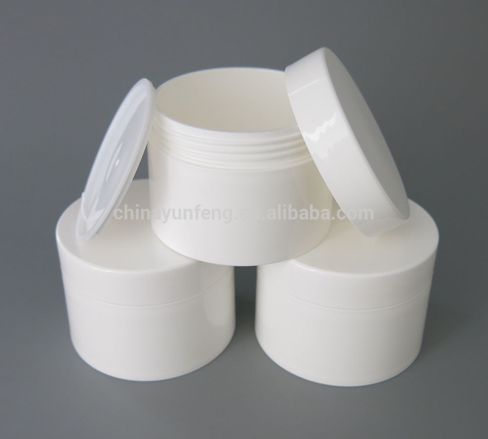 4 OZ big white hair gel plastic jars with top quality