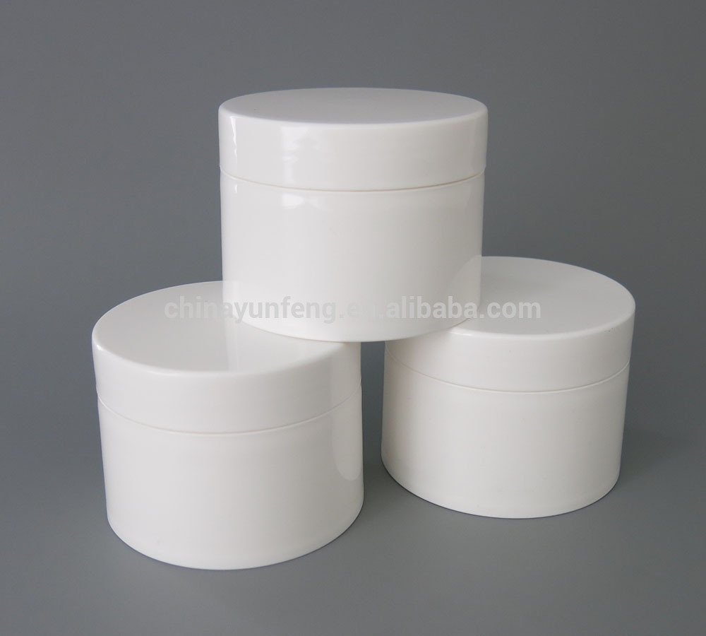 4 OZ big white hair gel plastic jars with top quality