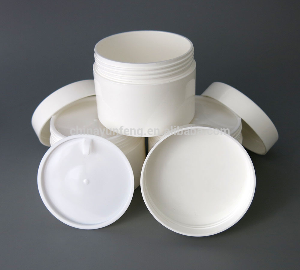 4 OZ big white hair gel plastic jars with top quality