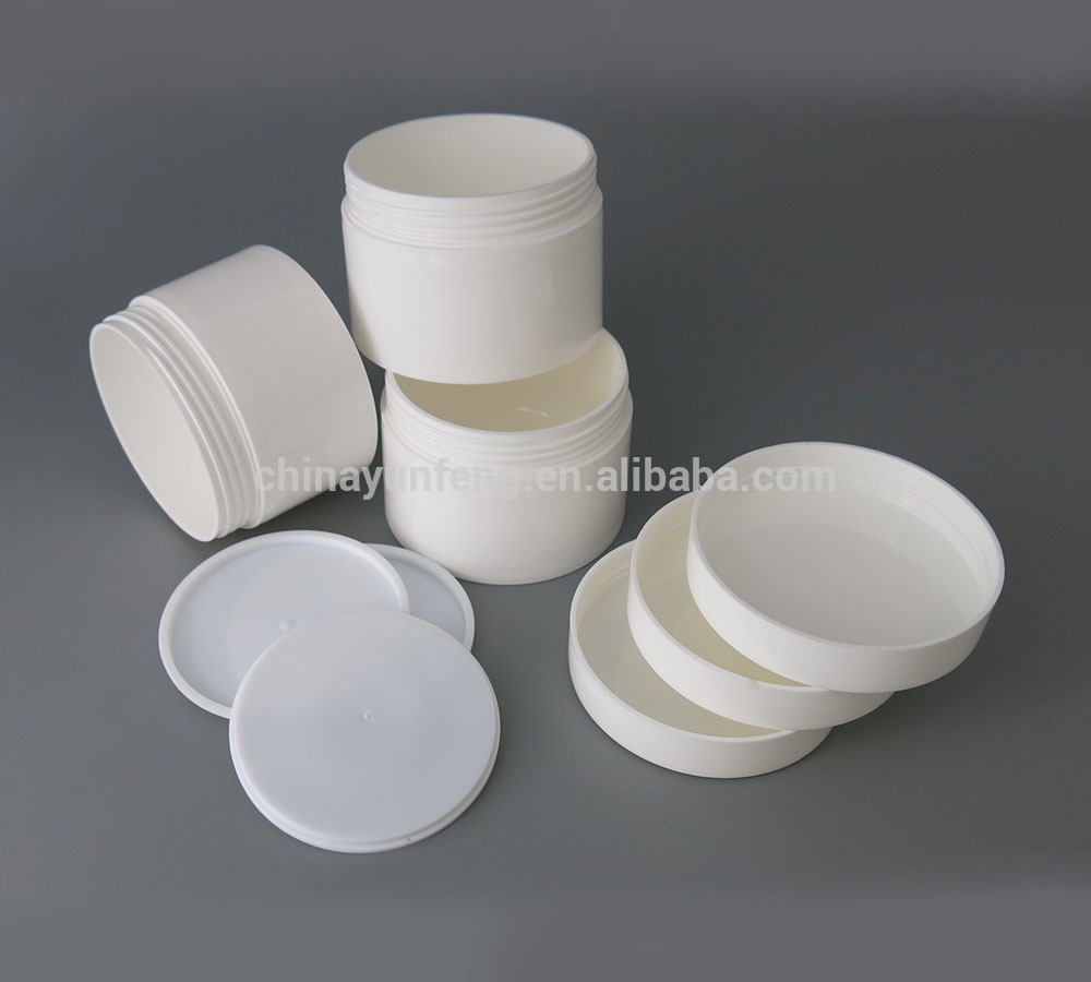 4 OZ big white hair gel plastic jars with top quality