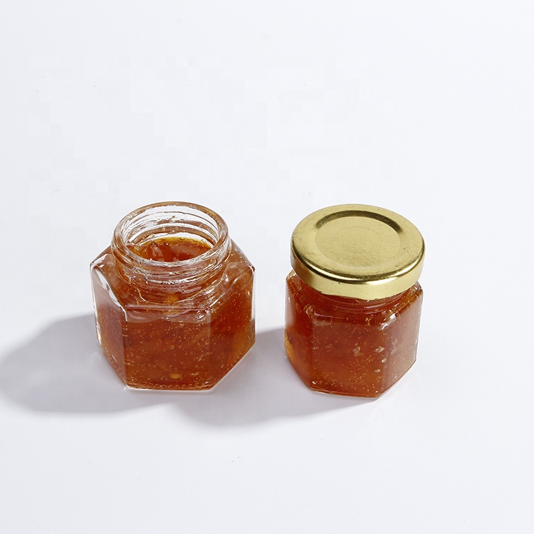 4-Ounce Hexagon Glass Jars 4 Oz Hex Honey Jar Bulk for Party Favors, Candle Preserves, Spices & Kitchen Storage