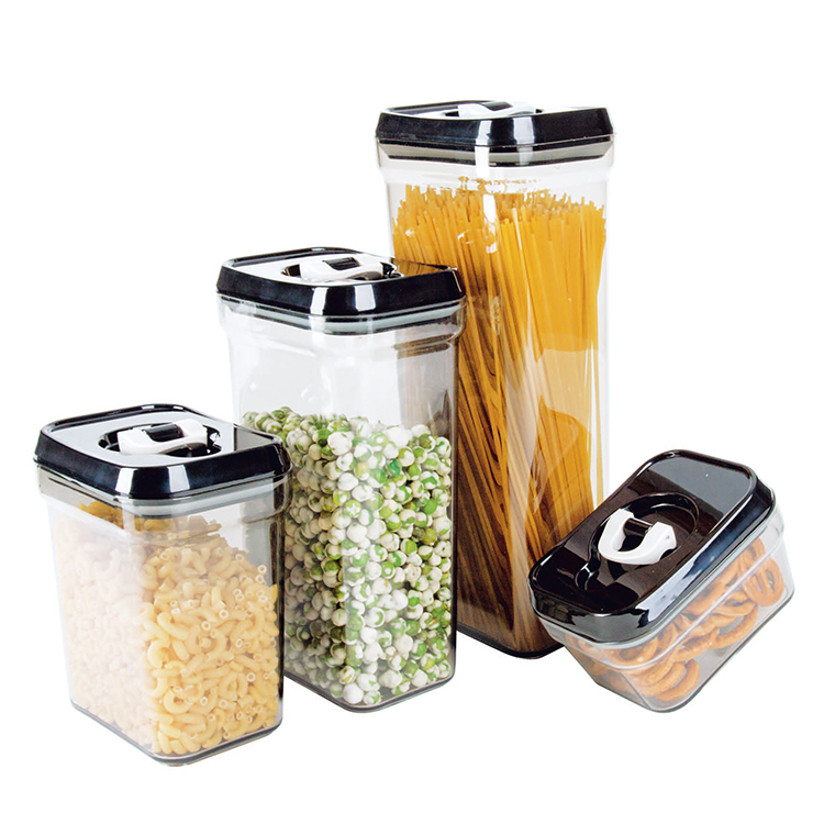4 Pcs Plastic Storage Jar Set Air Tight Storage Jar Kitchen Containers storage
