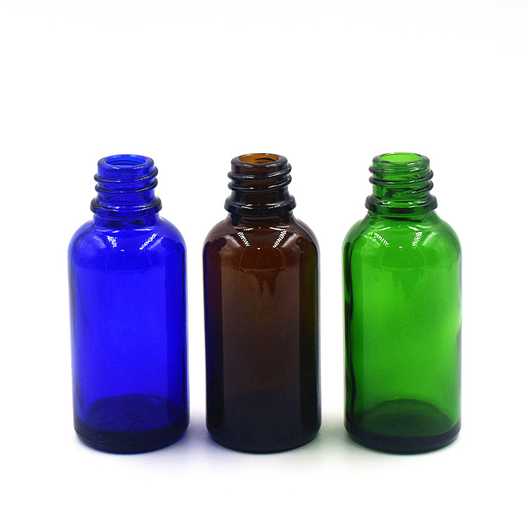 4 colors transparent green blue amber glass gold dropper bottle 30ml