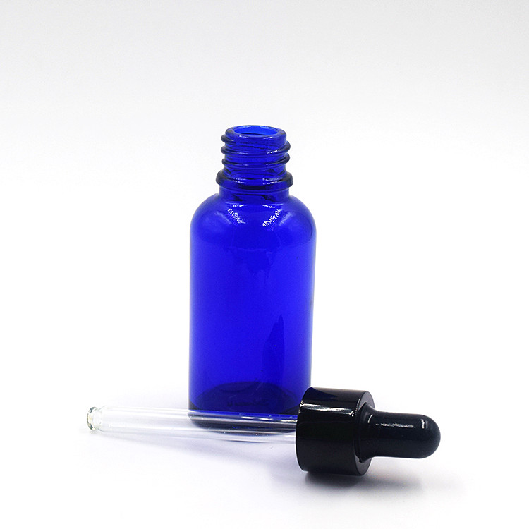 4 colors transparent green blue amber glass gold dropper bottle 30ml