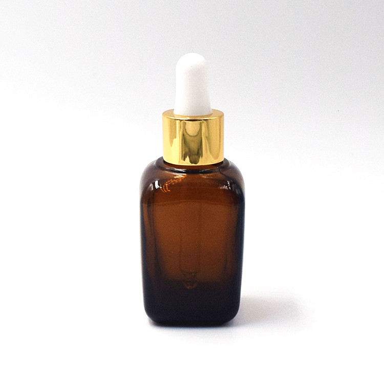 4 colors transparent green blue amber glass gold dropper bottle 30ml