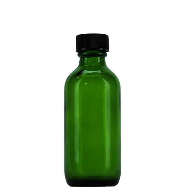 4 ounce 120ml green boston round glass bottles with sprayer pump