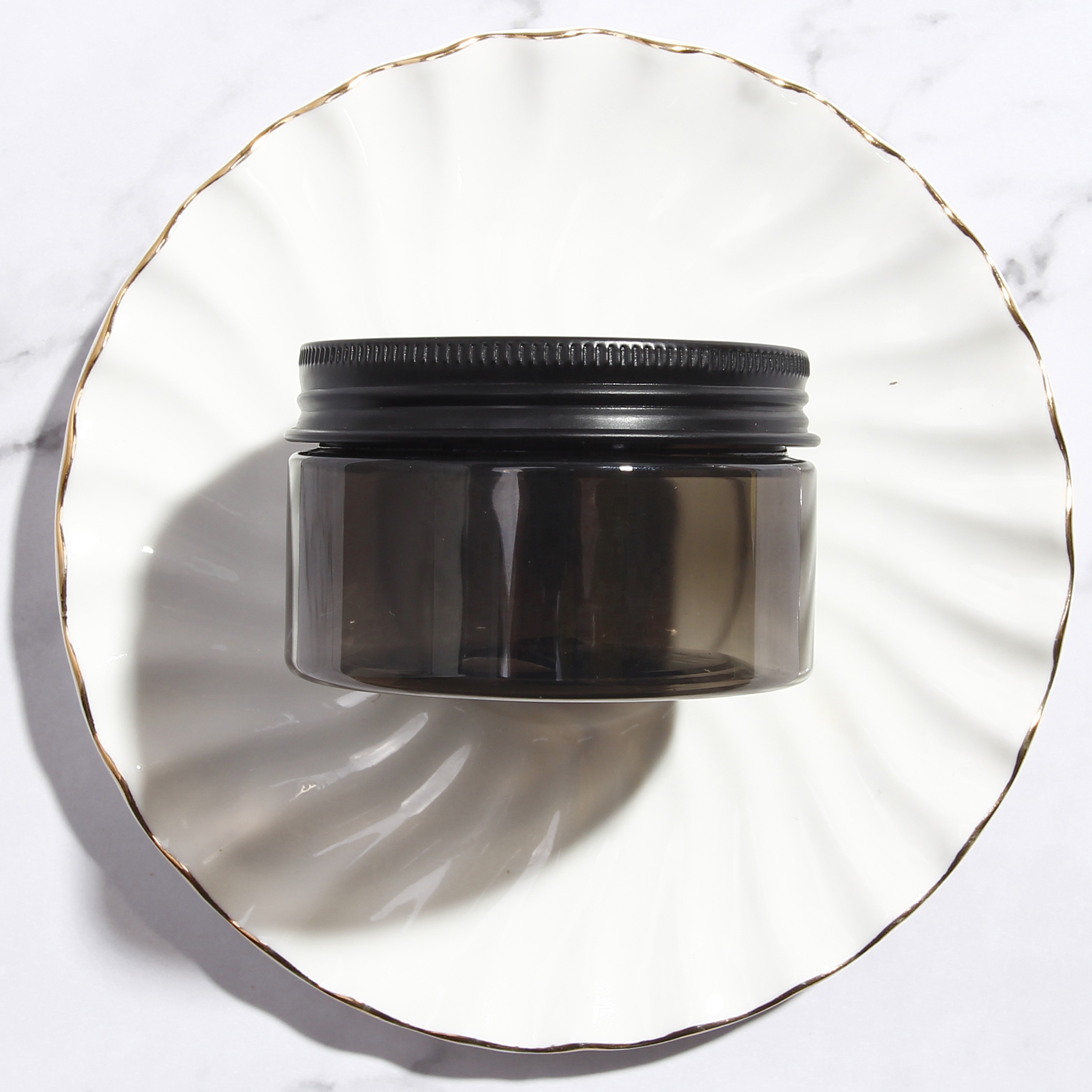 4 oz 120ml 250ml 8 oz pet plastic jar face cream body butter body cream jar cosmetic packaging jar black