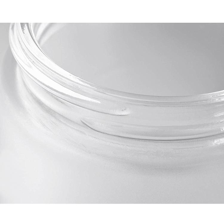 4 oz 120ml Frosted Clear Glass Straight Sided Cosmetic Cream Jar with Black Smooth Lids