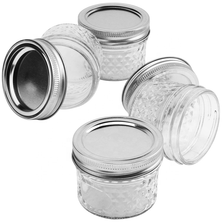 4 oz 120ml Mason Canning Jars With Regular Lids and Bands Ideal for Jam Honey Wedding Favors Shower Favors Baby Foods Spice