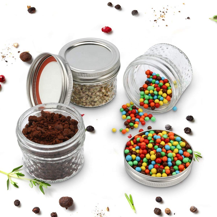 4 oz 120ml Mason Canning Jars With Regular Lids and Bands Ideal for Jam Honey Wedding Favors Shower Favors Baby Foods Spice