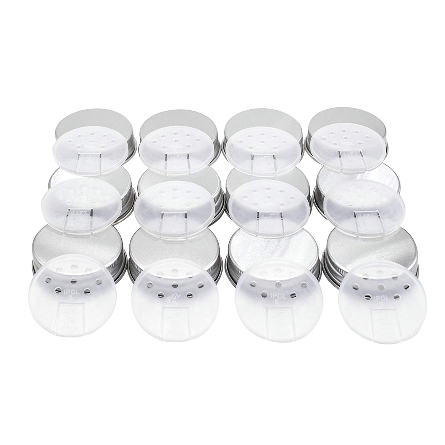 4 oz 6oz Spice Jar Round Square Glass with Shaker Fitment and Metal Lid