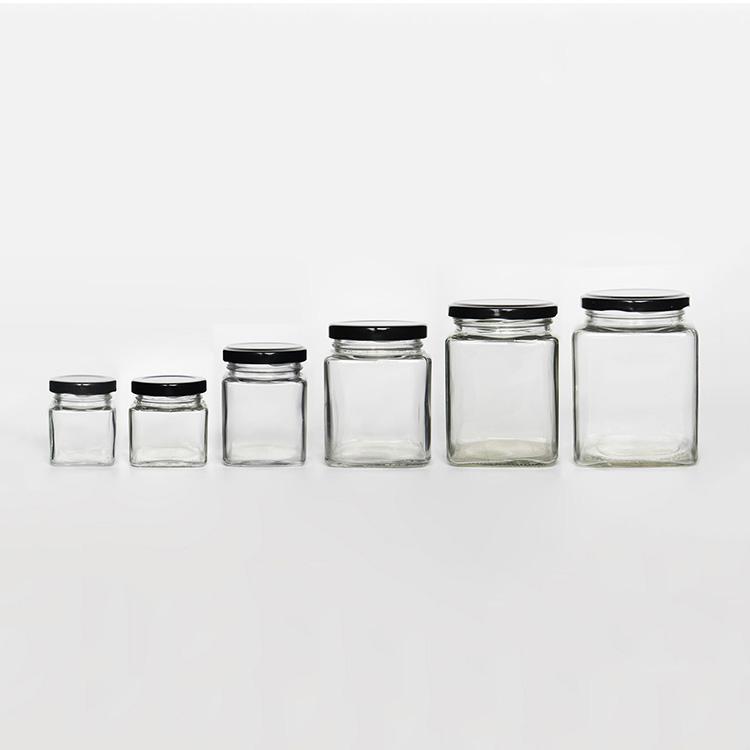 4 oz 8 oz 10 oz 12 oz 16 oz 32 oz Kitchen Seasoning Pickles Glass Jar With Metal Lid Glass Storage Jar for Kitchen Use
