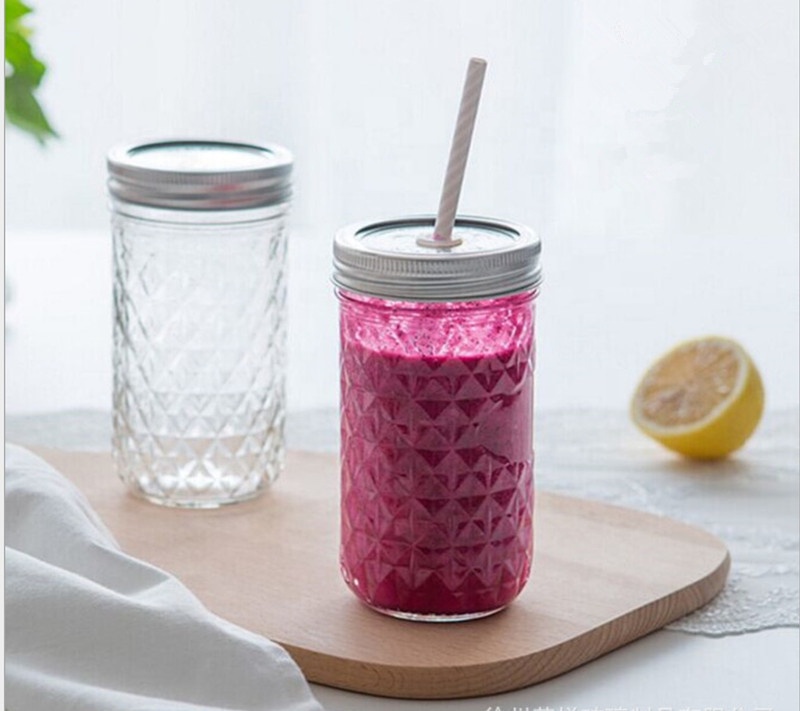 4 oz 8 oz 12 oz 16 oz 32oz Clear Wide Mouth Glass Mason Jar with Metal Lid