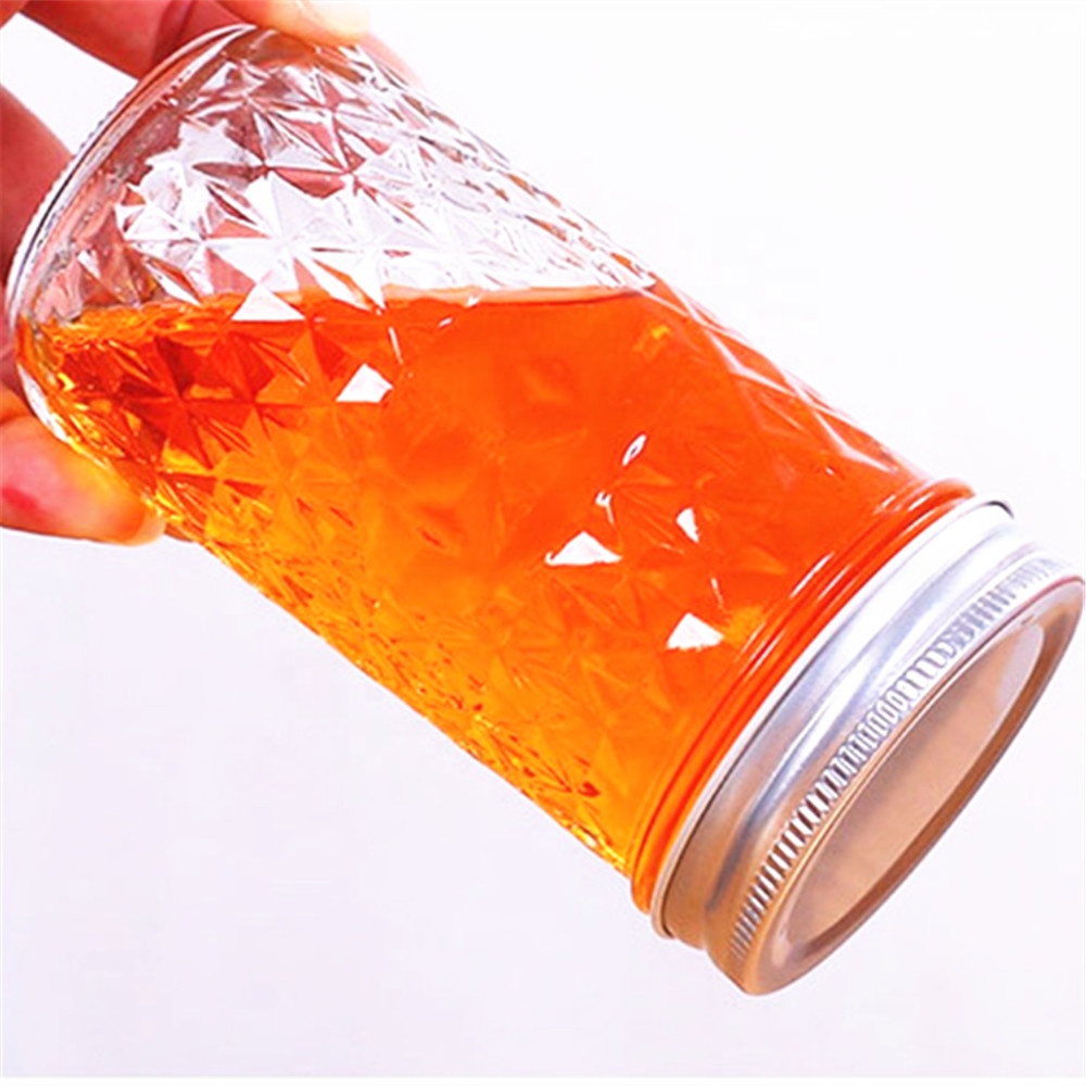 4 oz 8 oz 12 oz 16 oz 32oz Clear Wide Mouth Glass Mason Jar with Metal Lid