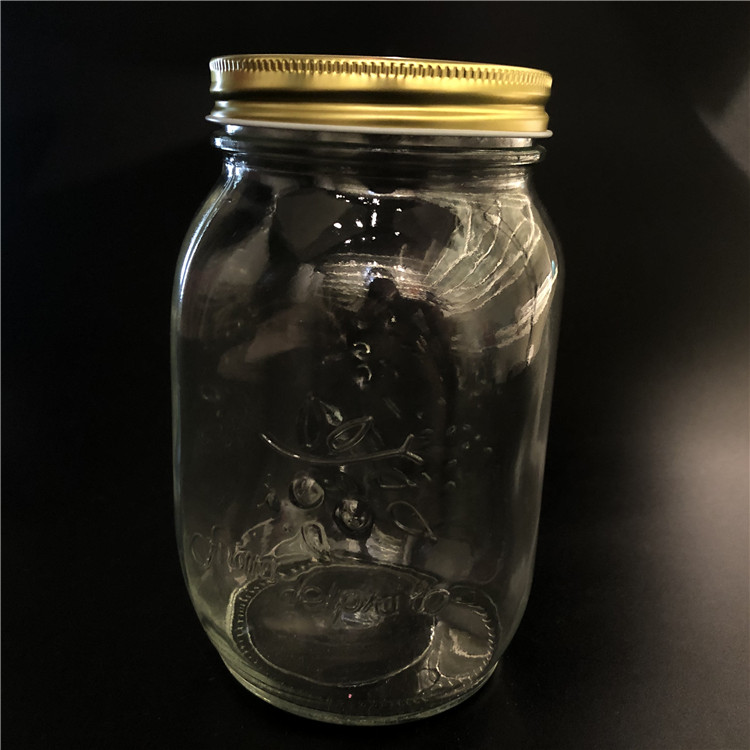 4 oz 8 oz 12 oz 16 oz 32oz Clear Wide Mouth Glass Mason Jar with Metal Lid