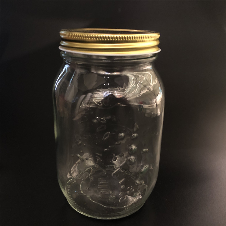 4 oz 8 oz 12 oz 16 oz 32oz Clear Wide Mouth Glass Mason Jar with Metal Lid