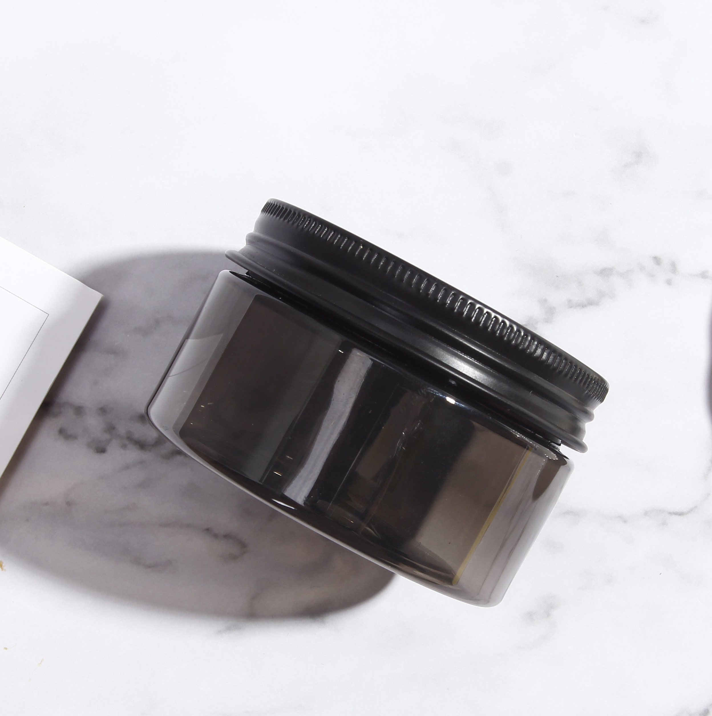 4 oz 8 oz Gray Black PET Jar Body Cream Jars