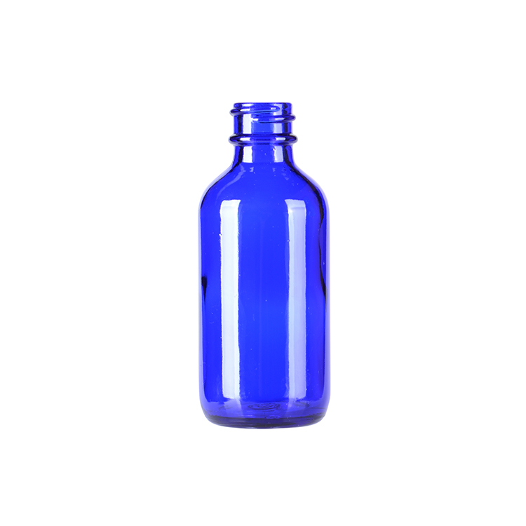 4 oz Cobalt Blue Empty Glass Boston Round Bottle For Extract, Dye, Liquid boston round glass dropper bottle