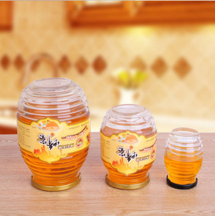 4 oz Hexagonal Glass Honey Jam Jar