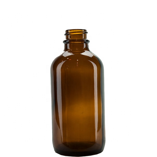 4 oz amber glass boston round bottles with fine-mist sprayer for liquid