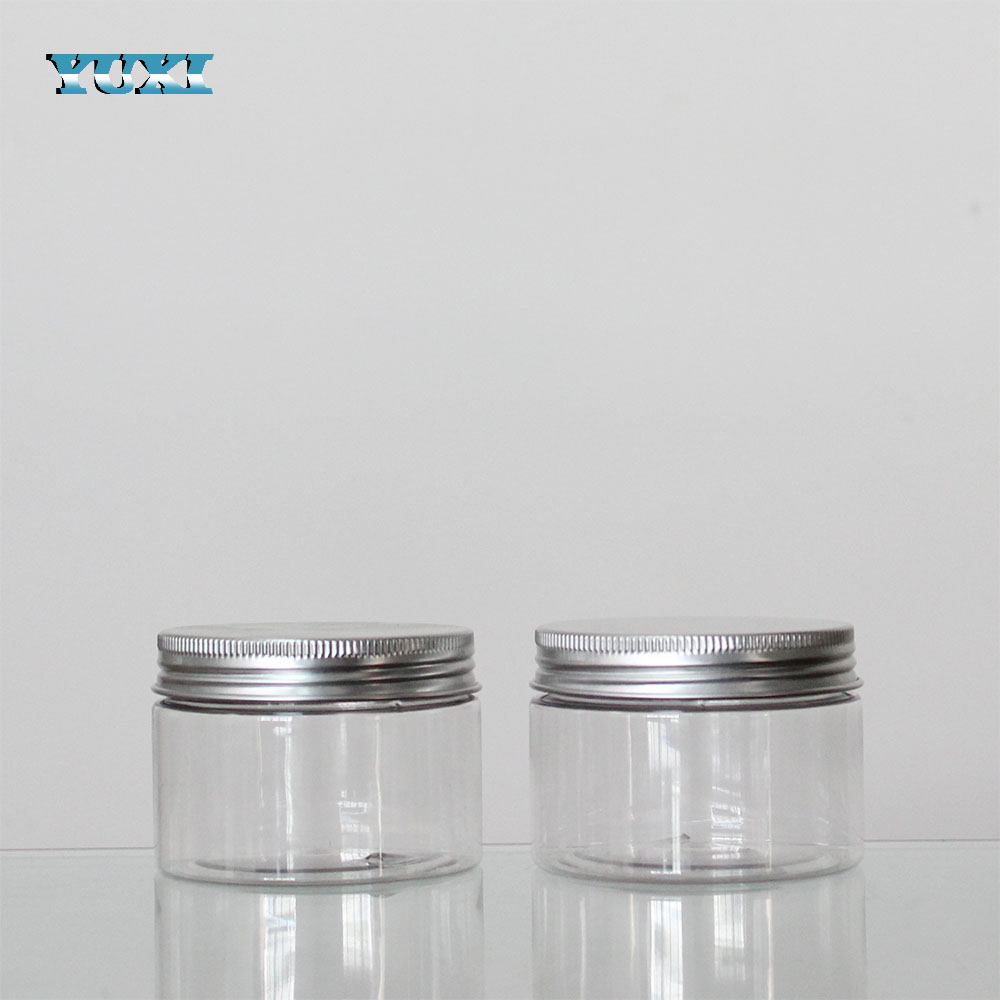 4 oz clear pet plastic jars with lids