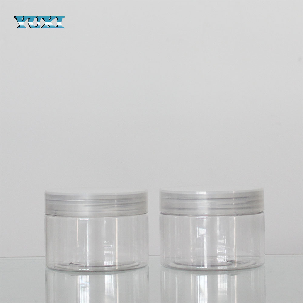 4 oz clear pet plastic jars with lids