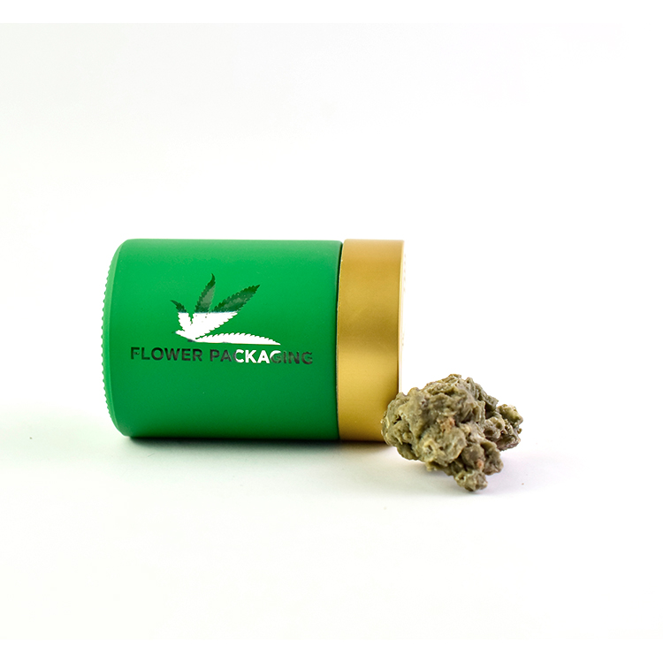 4 oz customized printing glass jar with child proof lid with clear window