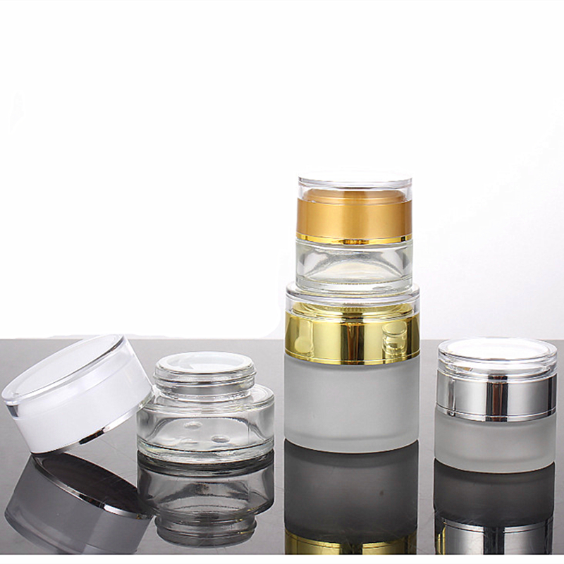 4 oz frosted cosmetic jar grey lid cosmetic gold jar glas 6oz ps 1.35256 jar cosmetic