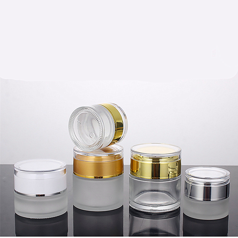4 oz frosted cosmetic jar grey lid cosmetic gold jar glas 6oz ps 1.35256 jar cosmetic
