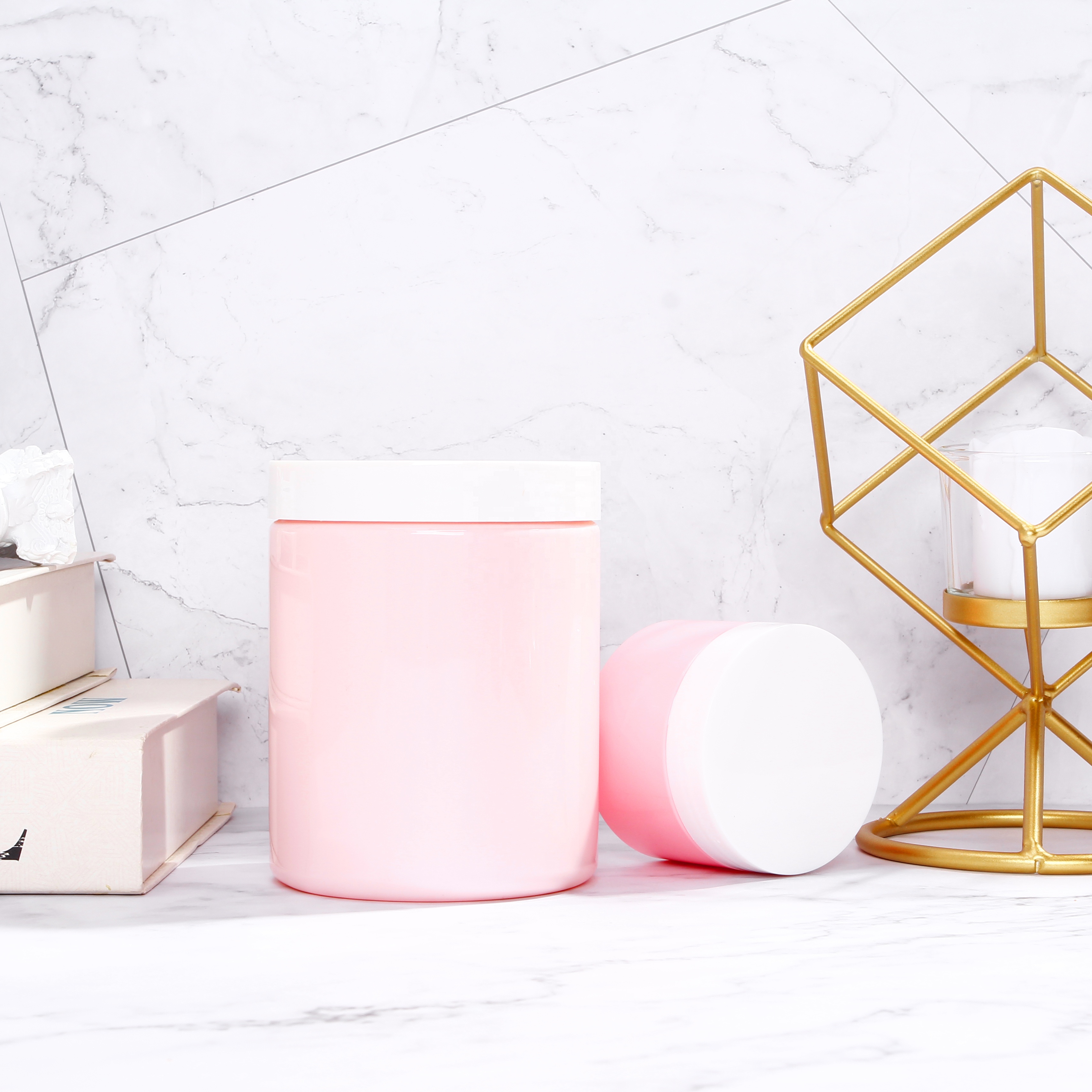 4 oz jar plastic cosmetic Pink jars 600ml 20 oz hair conditioner jars 1000ml