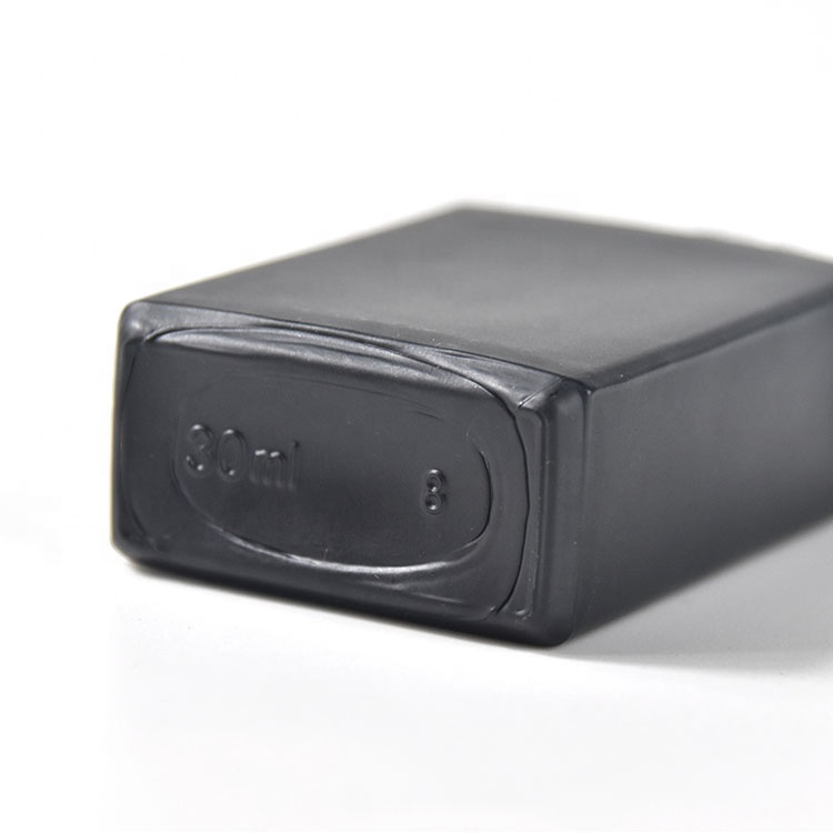 4 oz square frosted cosmetics glass bottle with dropper