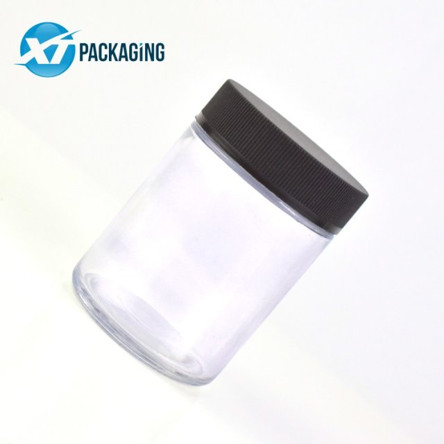4 oz transparent glass jar candles container child proof cap hemp flower packaging customized logo OEM