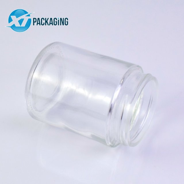 4 oz transparent glass jar candles container child proof cap hemp flower packaging customized logo OEM