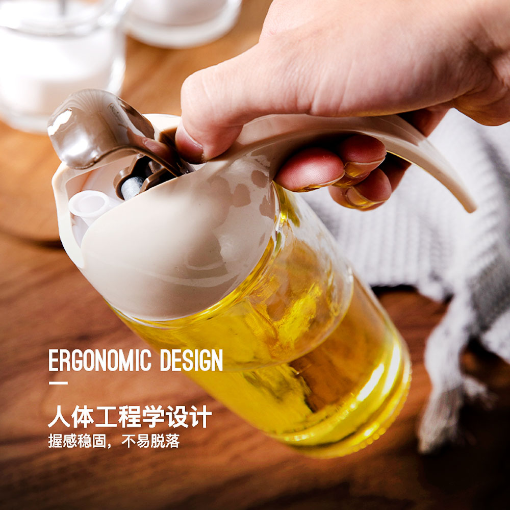 4 pcs Small cylinder glass spice jar set for seasoning and oil